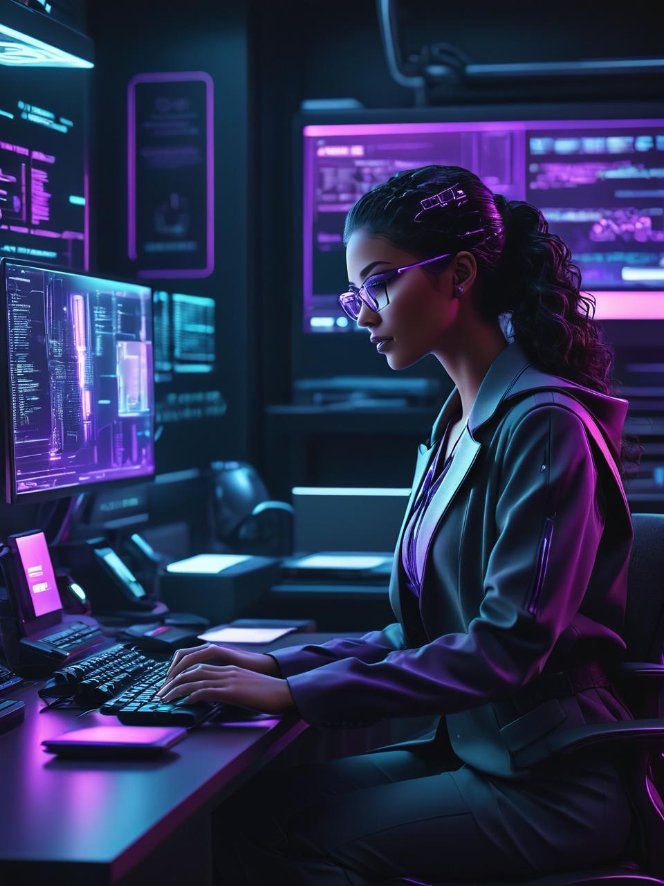 Joven aprendiendo a programar con ayuda de IA